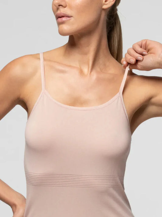 Pompea - Canotta Spalla Stretta in Microfibra SEAMLESS - 3 Pezzi