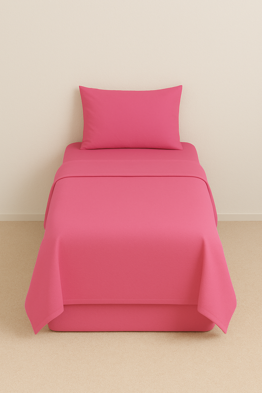 IRGE - Completo letto singolo in cotone tinta unita