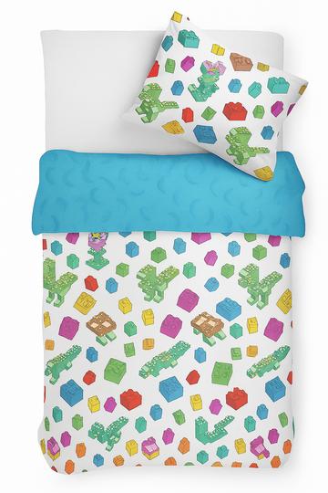 NOVIA - Completo Letto Singolo FANTASY GAME in cotone
