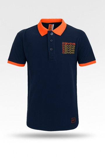GIVOVA - Polo Uomo in Cotone Piquet BLU