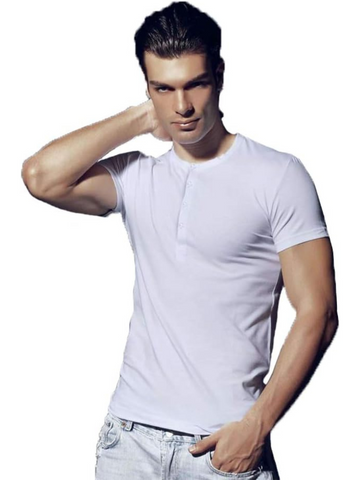 ENRICO COVERI - ET1510 T-shirt serafino cotone bielastico - 3 pezzi