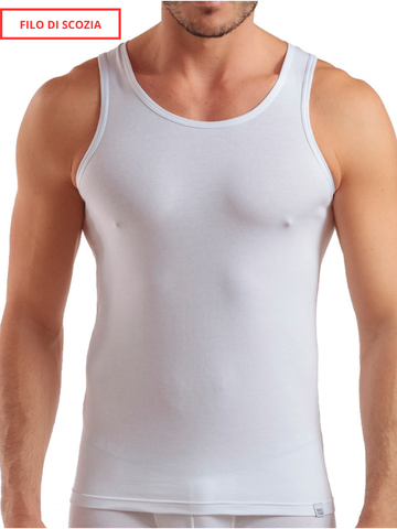 ENRICO COVERI - ET1132 Canotta uomo filo di scozia - 3 pezzi