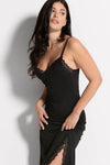 LOVE AND BRA - Vestito sottoveste in cotone e pizzo - 107553