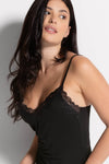 LOVE AND BRA - Vestito sottoveste in cotone e pizzo - 107553
