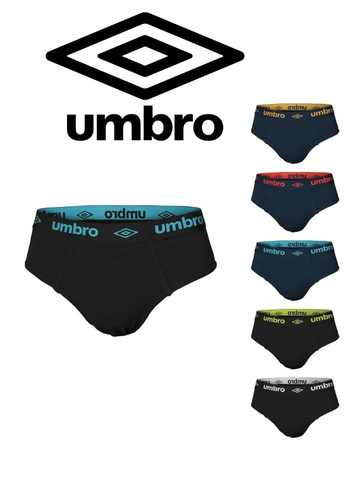 UMBRO - Slip uomo elastico esterno - 6 pezzi Art.715