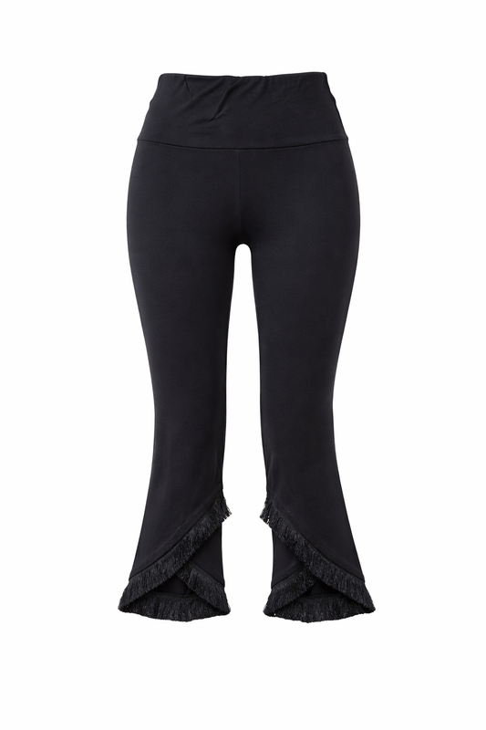 JADEA - Leggings capri con frange - 4412