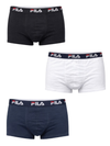 FILA - Boxer uomo in cotone elastico esterno 3 pezzi - FU5232
