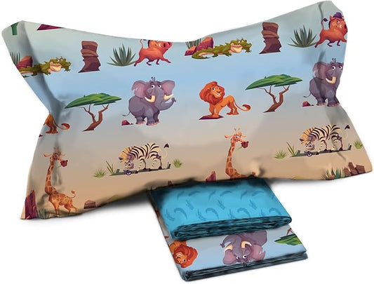NOVIA - Completo Letto Singolo JUNGLE in cotone