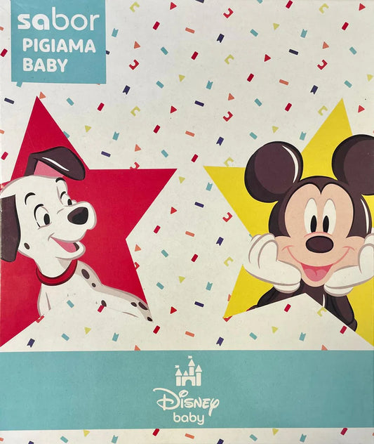 SABOR - Pigiama neonato MICKEY MOUSE in cotone felpato - 3432