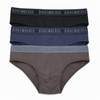 BIKKEMBERGS - Slip uomo elastico esterno 3 pezzi Assortiti